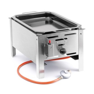 PROFESSIONELE HAMBURGERGRILL, 1 BRANDER, GAS EGRH1 HENDI