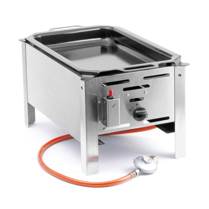 PROFESSIONELE HAMBURGERGRILL, 1 BRANDER, GAS EGRH1 HENDI