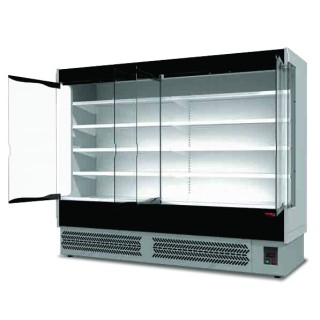 MEUBLE MURAL REFRIGERE AVEC PORTES BATTANTES POUR PRODUITS FRAIS PRE-EMBALLES L 1955 MM LSPD8187HD TECNODOM