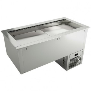 ELEMENT ENCASTRABLE CUVE REFRIGEREE VENTILEE 3 x GN 1/1, L 1155 MM SEECFV3