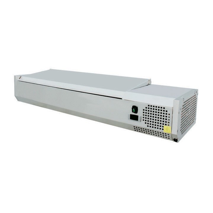 SALADETTE REFRIGEREE 7 x GN 1/4, AVEC COUVERCLE, L 1500 MM FV15T14 COMBISTEEL