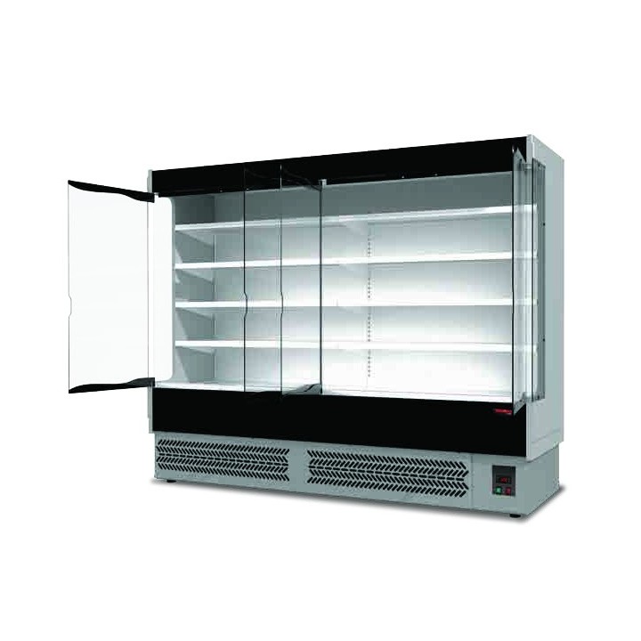 MEUBLE MURAL REFRIGERE AVEC PORTES BATTANTES POUR PRODUITS FRAIS PRE-EMBALLES L 2580 MM LSPD8250HD TECNODOM