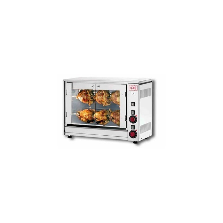 ROTISSOIRE A POULETS ELECTRIQUE, 2 BROCHES, MAX 6 POULETS ROTE06P CB ITALY