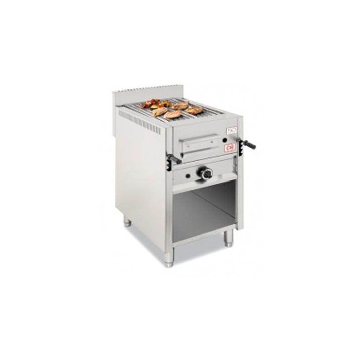 GRILLADE PIERRE DE LAVE GAZ SUR ARMOIRE, 1 BRULEUR, L 470 MM EI047MOBV CB ITALY