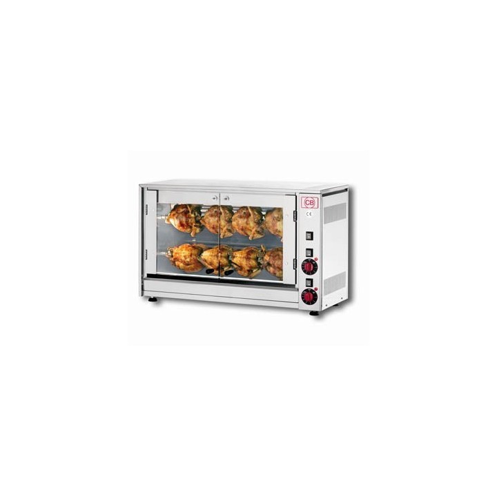 ROTISSOIRE A POULETS ELECTRIQUE, 2 BROCHES, MAX 8 POULETS ROTE08P CB ITALY