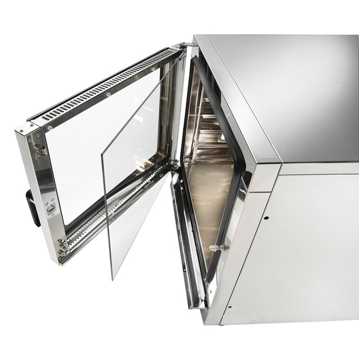 FOUR A CONVECTION ELECTRIQUE AVEC VAPEUR - 4 X GN 1/1 OU 600 X 400 MM - COMMANDES MECANIQUES WATEC04M TECNODOM