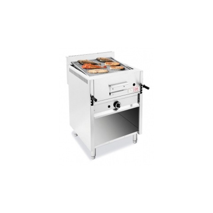 GRILLADE PIERRE DE LAVE GAZ SUR ARMOIRE, 1 BRULEUR, L 650 MM EI065MOBV CB ITALY