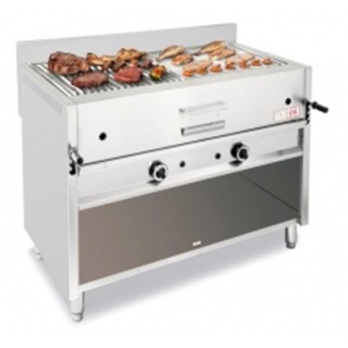 GRILLADE PIERRE DE LAVE GAZ SUR ARMOIRE, 2 BRULEURS, L 1200 MM EI120MOBV CB ITALY