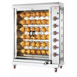 ROTISSOIRE A POULETS ELECTRIQUE, 6 BROCHES, MAX 36 POULETS ROTE36P CB ITALY