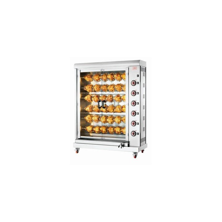 ROTISSOIRE A POULETS ELECTRIQUE, 6 BROCHES, MAX 36 POULETS ROTE36P CB ITALY
