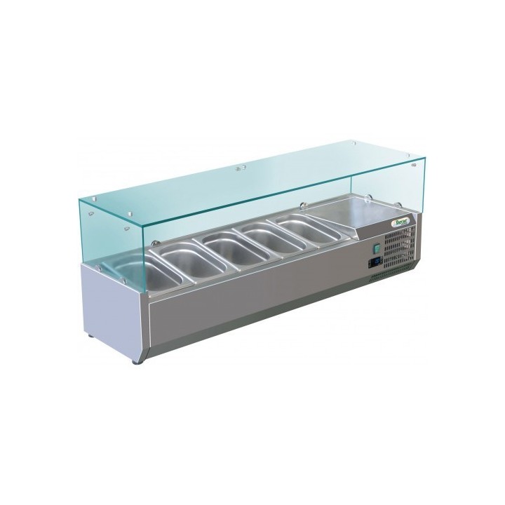 GEKOELDE STRUCTUUR 5 x GN 1/4, MET RUIT, L 1200 MM FV12C14 FORCOLD