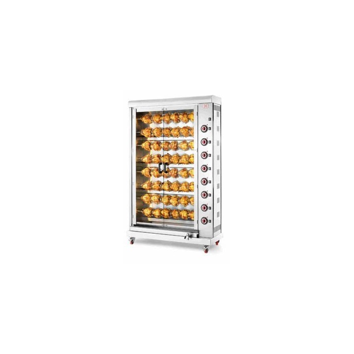 ROTISSOIRE A POULETS ELECTRIQUE, 8 BROCHES, MAX 48 POULETS ROTE48P CB ITALY