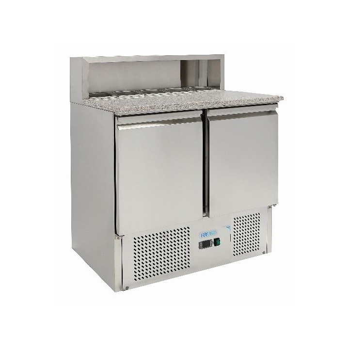 FRIGO SALADETTE PIZZA 2 PORTES 5 x GN 1/6 VMET1000P FORCOLD