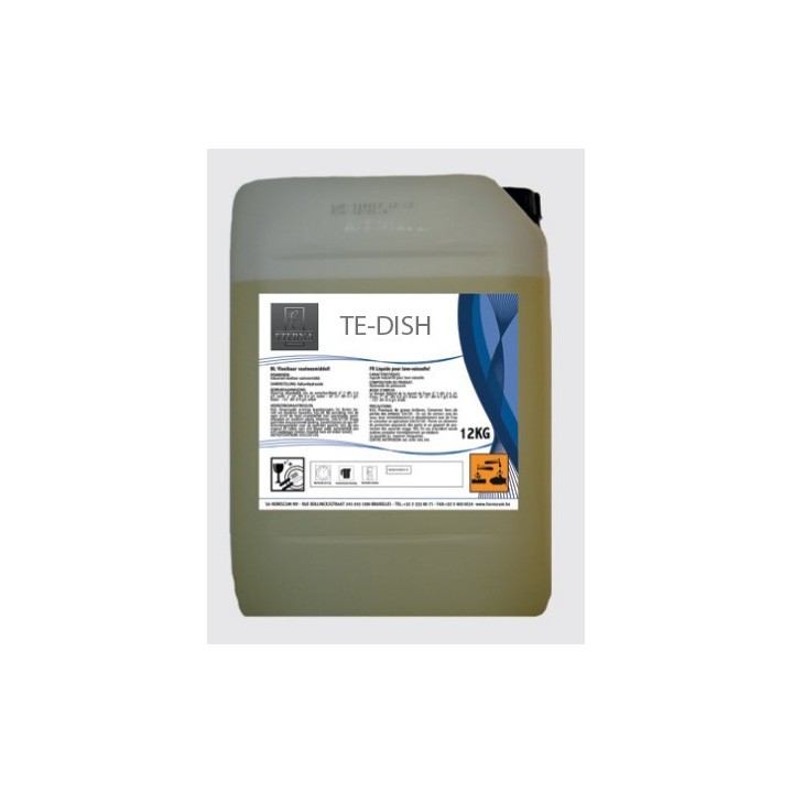 PRODUIT DE LAVAGE LIQUIDE POUR LAVE-VERRES ET LAVE-VAISSELLES 12 KG TE-DISH