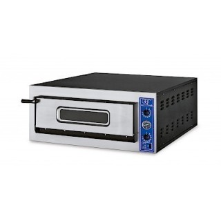 PROFESSIONELE ELECTRISCHE PIZZA OVEN, 1 X 6 PIZZA Ø 360 MM, MECHANISCHE BEDIENING, TRIFASE VE06X GGF