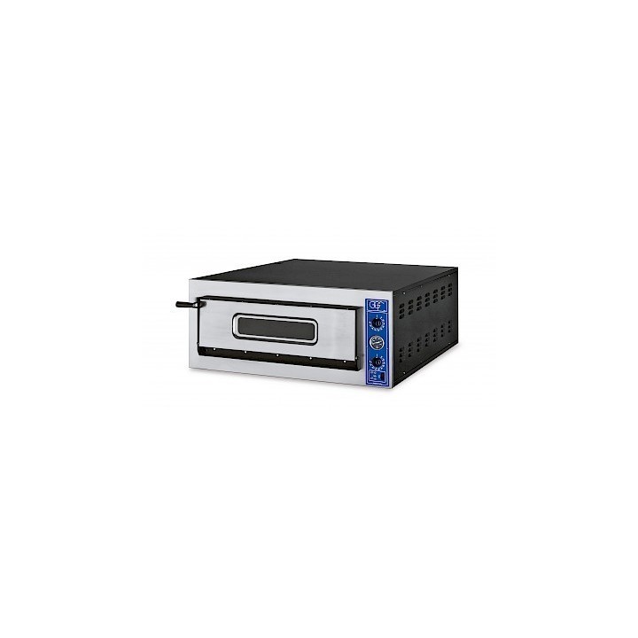 FOUR A PIZZA ELECTRIQUE PROFESSIONNEL, 1 X 6 PIZZA Ø 360 MM, COMMANDES MECANIQUES, TRIPHASE VE06X GGF