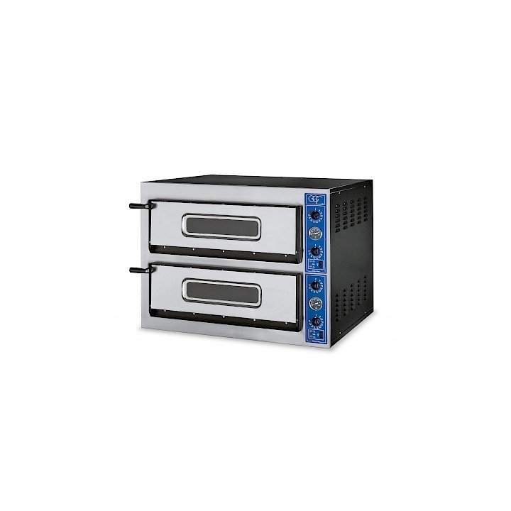 FOUR A PIZZA ELECTRIQUE PROFESSIONNEL, 2 X 4 PIZZA Ø 360 MM, COMMANDES MECANIQUES, TRIPHASE VE44X GGF
