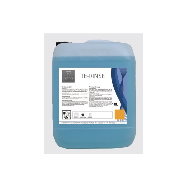 PRODUIT DE RINCAGE LIQUIDE POUR LAVE-VERRES ET LAVE-VAISSELLES 10 L TE-RINSE