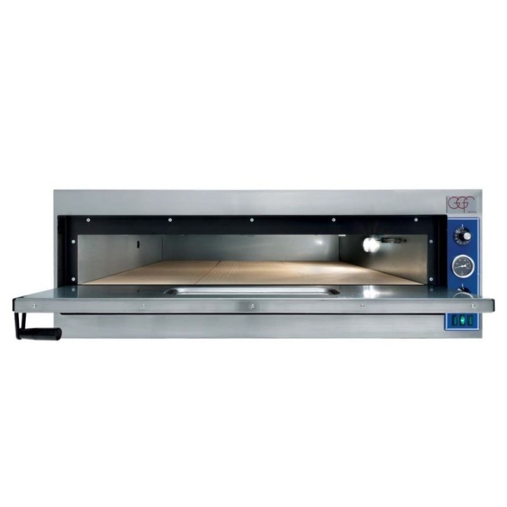 PROFESSIONELE ELECTRISCHE PIZZA OVEN, 2 X 6 PIZZA Ø 300 MM, MECHANISCHE BEDIENING, TRIFASE VE66START GGF