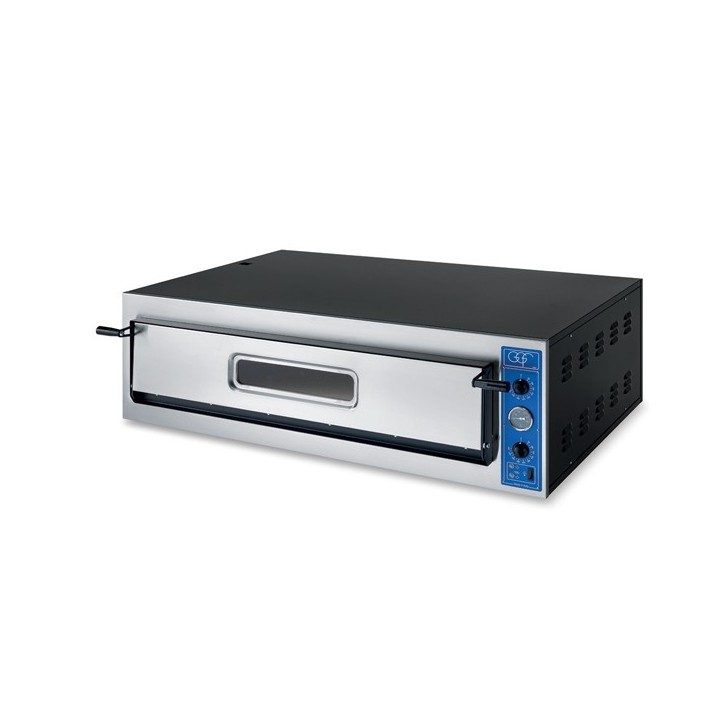 PROFESS ELECT PIZZA OVEN IN DE BREEDTE, 1 X 6 PIZZA Ø 360 MM, KAMER VOLLEDIG IN HITTEBESTENDIGE STENEN, MECHANISCHE BEDIENING...