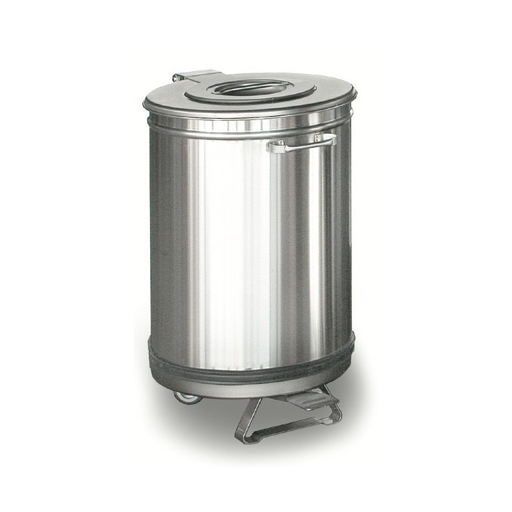 RVS VUILNISBAK MET PEDAAL 100 L HCP100