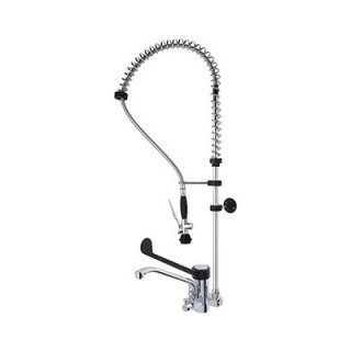 EENGATS VOORSPOELDOUCHE, MET TUSSENKRAAN, ELLEBOOG-BEDIENING - DEBIET 18 L / MINUUT HGD1409 MONOLITH