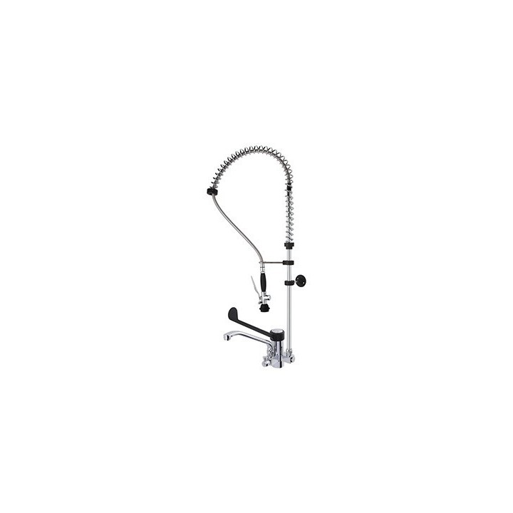 EENGATS VOORSPOELDOUCHE, MET TUSSENKRAAN, ELLEBOOG-BEDIENING - DEBIET 18 L / MINUUT HGD1409 MONOLITH