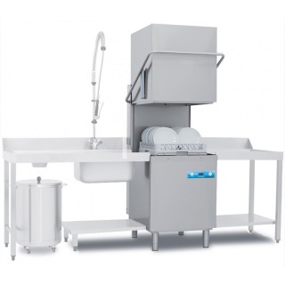 LAVE-VAISSELLE ELECTRONIQUE TRIPHASE AVEC DOSEUR A SAVON, DOSEUR DE RINCAGE & POMPE DE DECHARGE DOCEAN81ODDP ELETTROBAR