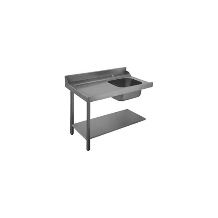 TABLE ENTREE LAVE-VAISSELLE A CAPOT GAUCHE AVEC PLONGE - L 1200 MM D80205 ELETTROBAR