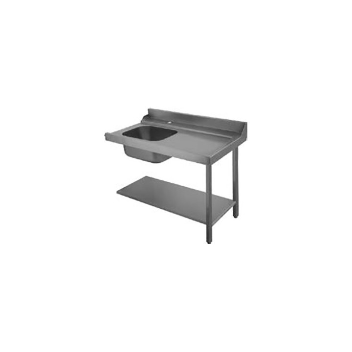 TABLE ENTREE LAVE-VAISSELLE A CAPOT DROITE AVEC PLONGE - L 1200 MM D80206 ELETTROBAR
