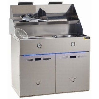 FRITEUSE GAZ, CUVES RONDES 2 x 18 L, MECANIQUE REFGA2 SOFINOR