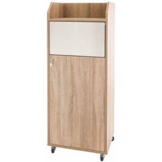 VUILNISBAK IN HOUT VOOR FAST FOOD 80 L - BARDOLINO GRIJS UI9-JACKY-BARDOLINO