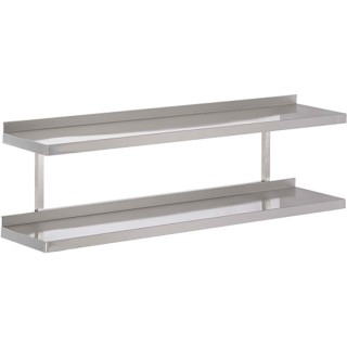 ETAGERE MURALE PLEINE FIXE 2 NIVEAUX - L 1600 MM JEMP2-16030