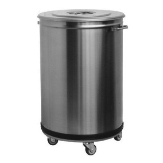 RVS VUILNISBAK MET DEKSEL 100 L HC100