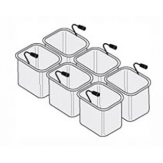 KIT 6 MANDEN VOOR PASTAKOKER GN1/6 - VOOR SERIE 900 E399548 TECNOINOX