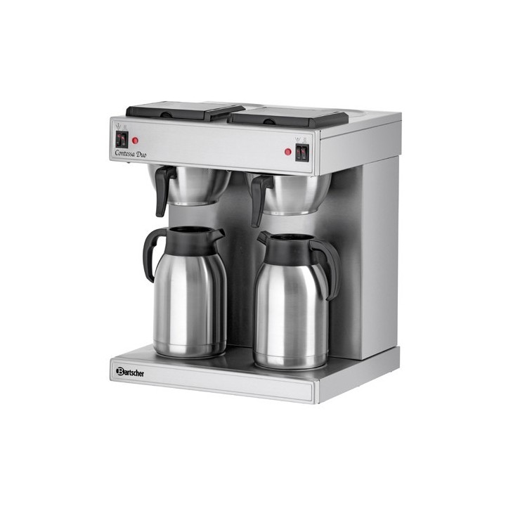 PERCOLATEUR PROFESSIONNEL AVEC THERMOS ISOLE 2 x 2 L - 200 TASSES/H NPERC2002 BARTSCHER