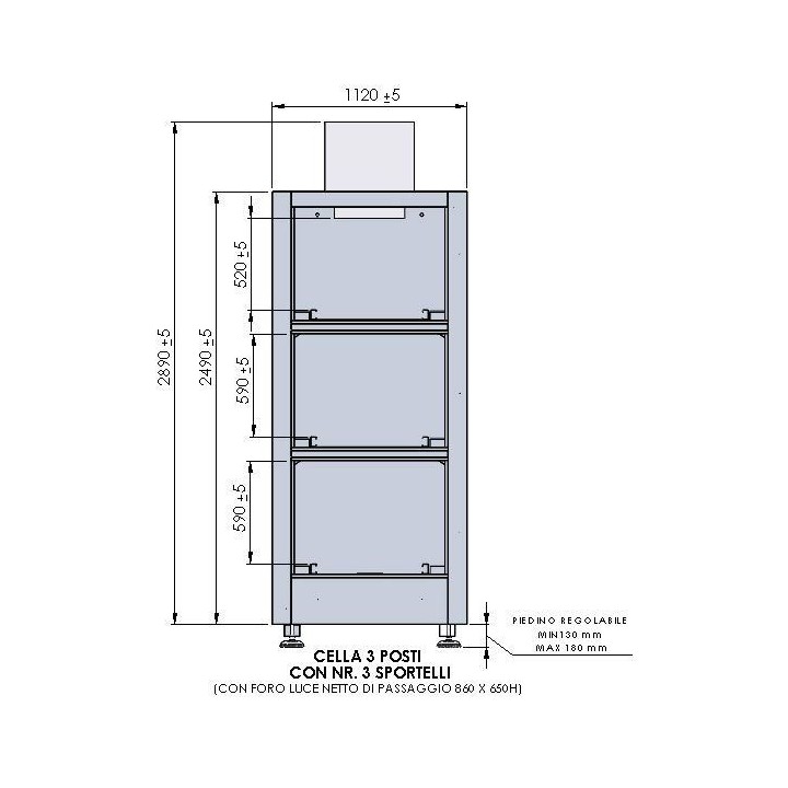 CELLULE MORTUAIRE REFRIGEREE (3 CORPS) HMFHD3TN MEDDOM