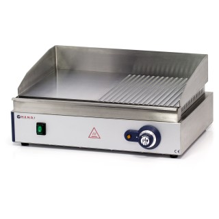 PLANCHA ELECTRIQUE 1/2 LISSE - 1/2 RAINUREE, L 550 MM EPLE-550LR HENDI
