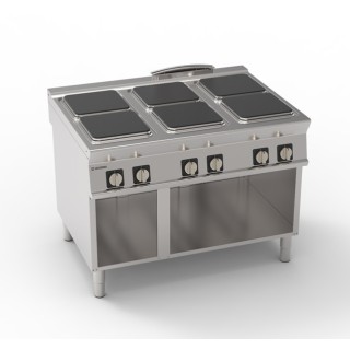 6 PLAQUES ELECTRIQUE SUR ARMOIRE OUVERTE EE6SA90 TECNOINOX