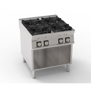 4 FEUX GAZ SUR ARMOIRE OUVERTE EG4SA90 TECNOINOX