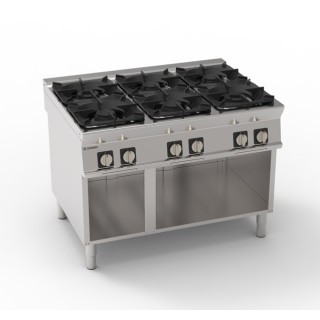 6 FEUX GAZ SUR ARMOIRE OUVERTE EG6SA90 TECNOINOX