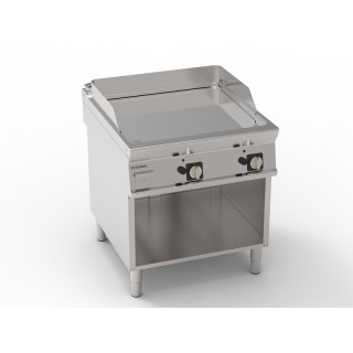 FRY-TOP DOUBLE GAZ SUR ARMOIRE OUVERTE, LISSE EGFTA890L TECNOINOX