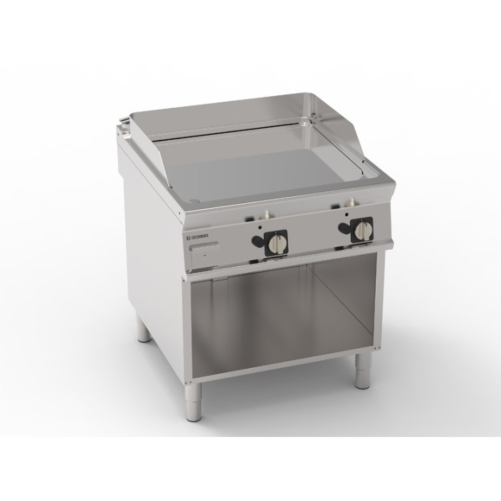 FRY-TOP DOUBLE GAZ SUR ARMOIRE OUVERTE, LISSE EGFTA890L TECNOINOX