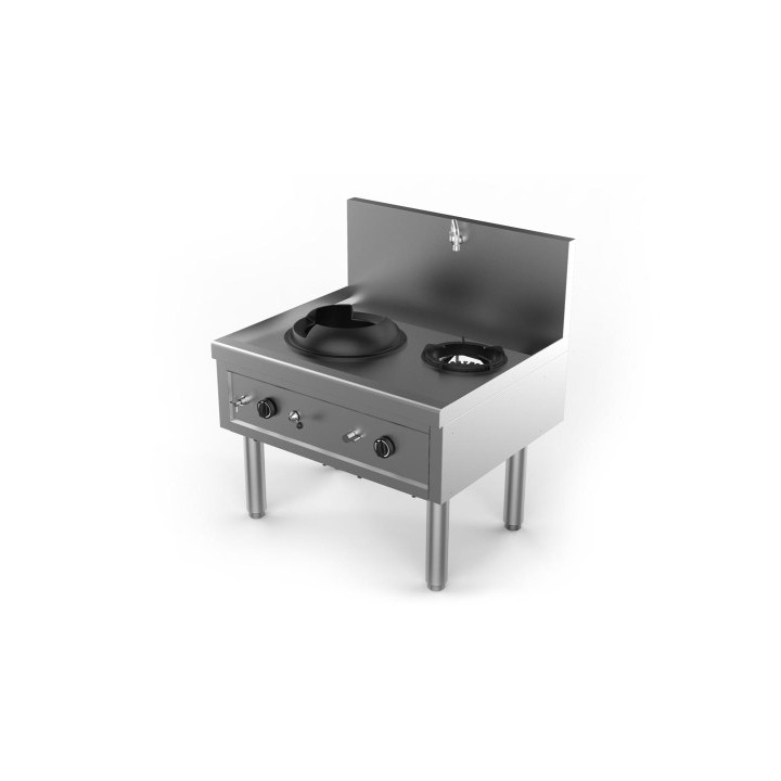 FOURNEAU WOK GAZ, 2 BRULEURS, L 1000 MM YWK211
