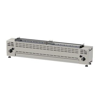 GRILL A BROCHETTES "YAKITORI" GAZ, 2 ZONES, L 1400 MM YNYG1420 NAYATI