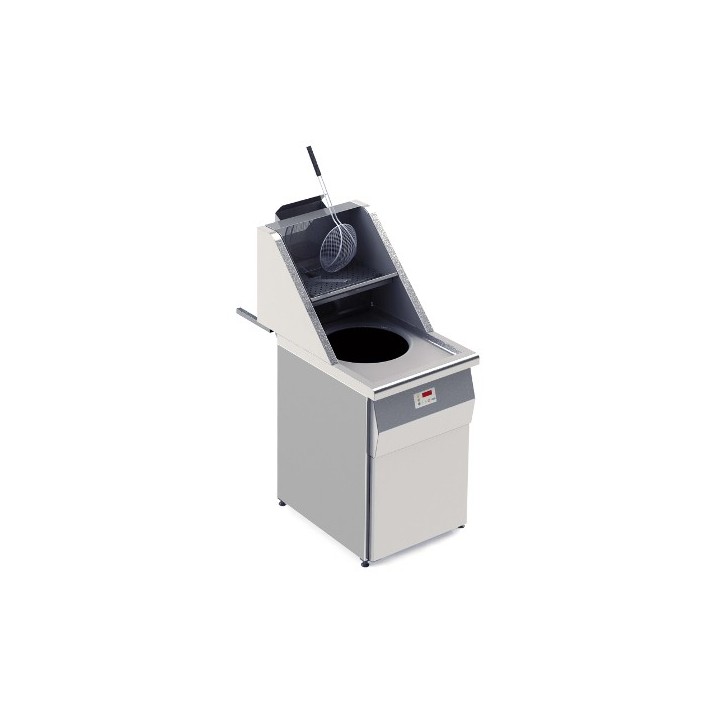 FRITEUSE GAZ HAUT RENDEMENT, CUVE RONDE 1 x 18 L, ELECTRONIQUE RFGS1 SOFINOR