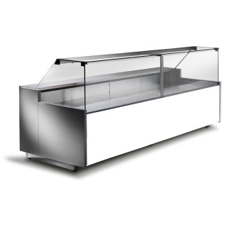 COMPTOIR VITRINE REFRIGERE VENTILE (P 900 MM), VITRES DROITES, L 1520 MM FM0815VD TECNODOM