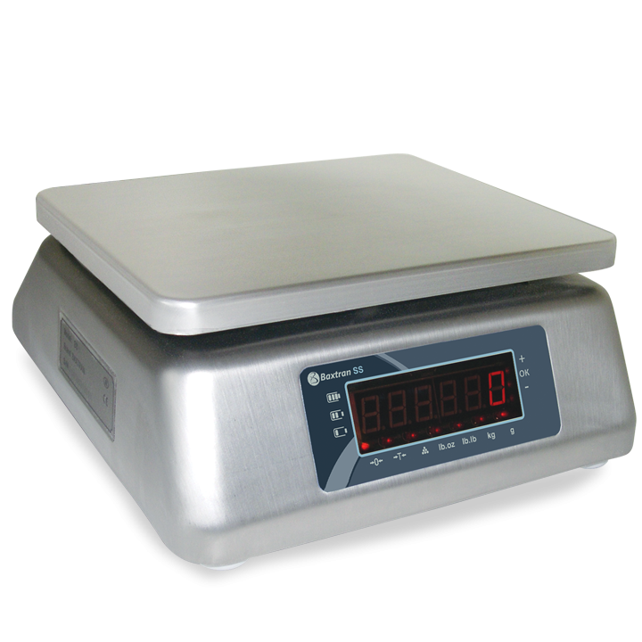 HERMETISCHE WEEGSCHAAL IN ROESTVRIJ STAAL TOT 15 KG, NAUWKEURIG TOT 1 GRAM ISS015 BAXTRAN
