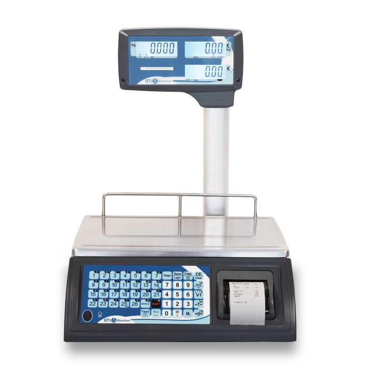BALANCE COMMERCIALE AVEC TICKET, JUSQU'A 30 KG, DIVISION PAR 10 GRAMMES IRTI030P BAXTRAN