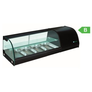 VITRINE A TAPAS 4 x GN 1/3, L 1200 MM FTAPAS-4 FORCAR